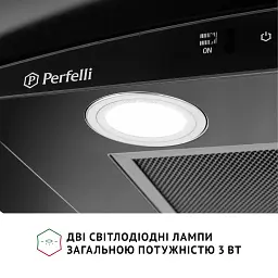 Витяжка декоративна зі склом Perfelli GRASSI 6PWB NERO - мініатюра 5