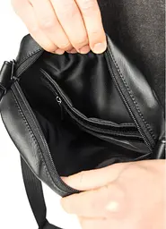 Сумка чоловіча через плече месенджер Sambag Makros чорна 23 х 19 х 7 см (70230001m) - мініатюра 5