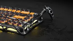 Клавіатура GravaStar Mercury K1 Pro 80keys Kailh Speedy Mint BT/WL/USB RGB CyberFlare (GSK1PRO_BO_BLK) - мініатюра 10