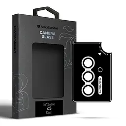 Захисне скло для камери Samsung Galaxy S26 5G, Supreme BI, прозорий колір, з рамкою, глянцеве скло для захисту лінз, протиударне, прозоре, з клейовим шаром по контуру, не впливає на якість фото, ArmorStandart (ARM90421)
