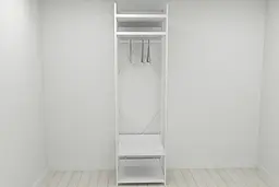 Шафа Гардероб Уні секція 2 серії Конект Ferrum-decor 220x60x50см Білий метал ДСП Білий 32 мм (FRD-104543) - мініатюра 8