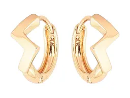 Сережки Xuping Позолота 18K колечка "Декоративний візерунок" 284214