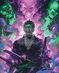 Картина за номерами Ван Піс Ророноа Зоро One Piece Zoro Roronoa 40х50 см PN OP ZR