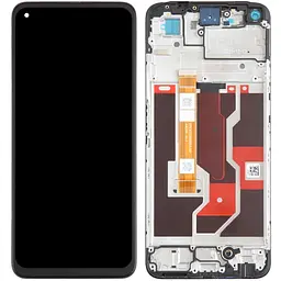 Дисплей Oppo A76/A36 чорний, оригінал PRC, з рамкою