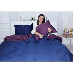 Постільна білизна MirSon Сатин Premium Orchid 3220+4052 143х210 (2200000687227) - мініатюра 2