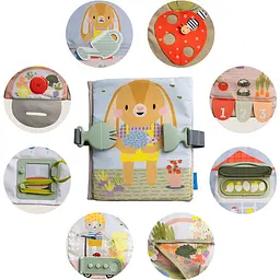 Розвиваюча м'яка книжка Taf Toys  Бізібук зайченятка (13355) - мініатюра 3