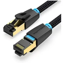Патч-корд 5м, S/FTP cat 8 RJ-45 COPPER black Vention (IKGBJ)