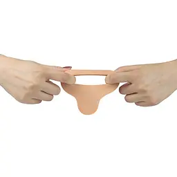 Насадка на пеніс The Ultra Soft Double, 14,7 см (тілесний) - мініатюра 5