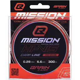 Волосінь Brain Mission Carp Line (Neon Orange) 300m 0.28mm 6.6kg - мініатюра 2