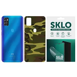 Захисна плівка SKLO Back (тил) Camo для ZTE Axon 10 Pro Коричневий / Army Brown