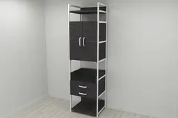 Шафа Гардероб Уні секція 5 серії Коннект Ferrum-decor 220x60x50см Білий метал ДСП Венге Магія 32 мм (FRD-104520)