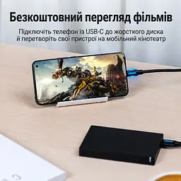 Кабель Vention CQABF USB-C - Micro-B USB 3.0 1 м чорний (CQABF) - мініатюра 8