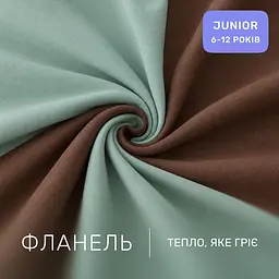 Дитяча постільна білизна MIRSON JUNIOR фланель Menthol/Brown 150х220см (2200012802090) - мініатюра 2