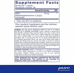 ДГЕА Pure Encapsulations DHEA 10 мг 60 капсул - мініатюра 2