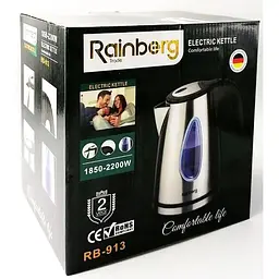 Електрочайник із нержавіючої сталі Rainberg RB-913 1850 Вт дисковий 2.0 л - мініатюра 8