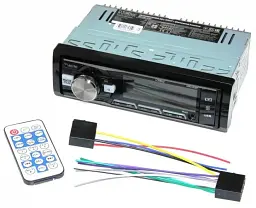 Автомобільна магнітола Neo UTN-101BT FM USB для зарядки SD AUX MP3 WMA Bluetooth синя підсвітка магнітола в машину Чорна - мініатюра 3