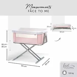 Приставне ліжко Hauck Face to Me Grey, сіре (60850-0) - мініатюра 7