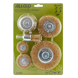 Набір щіток дротяних для дриля Alloid 1/4" 6 шт. (WB-92146) - мініатюра 4