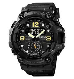 Наручний годинник чоловічий 1637BK Black. Skmei acs0030659