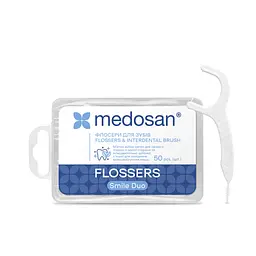 Флосери для зубів Smile Duo Flossers&Interdental brush Medosan 50 шт