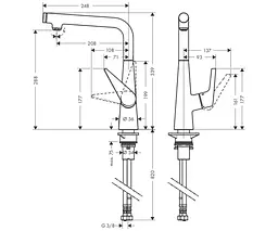 Змішувач для кухні Hansgrohe Talis Select S 72820000 Хром - мініатюра 2