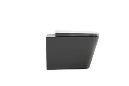 Унітаз підвісний Mixxus Premium Quadro-0305-R 510x350x345 мм Rimless MP6656, Графит - мініатюра 2