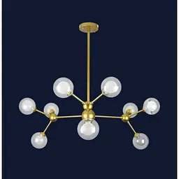Люстра молекула в стилі лофт Levistella 7526083-9 GD - мініатюра 2