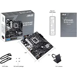 Материнська плата Asus Prime H610M-A WIFI s1700 H610 2xDDR5 M.2 HDMI D-Sub DP Wi-Fi BT mATX - мініатюра 2