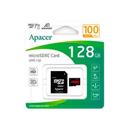 Карта пам'яті Apacer 128GB microSD class 10 UHS-I V10 A1 (AP128GMCSX10UB-R) - мініатюра 2