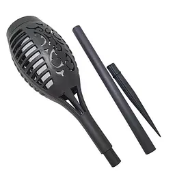Садовий світильник Solar flame led light sensor activated 48см 600мАч Водонепроникний ліхтар факел 2шт Black - мініатюра 6