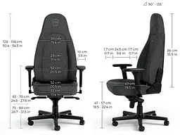 Крісло геймерське Noblechairs Icon Series TX Anthracite (NBL-ICN-TX-ATC) - мініатюра 10
