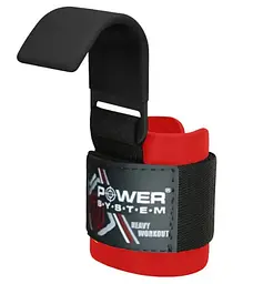 Гаки для тяги на зап'ястя Power System PS-3310 Hardcore Hooks Black/Red (PS-3310_Black-Red) - мініатюра 4
