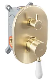 Душова система Rea Serra brushed gold + BOX прихованого монтажу REA-B1149, Золотий - мініатюра 2
