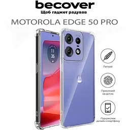 Панель BeCover Anti-Shock для Motorola Edge 50 Pro Clear (711781) - мініатюра 2