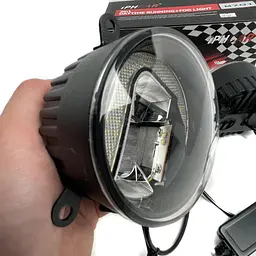 Протитуманні LED Фари круглі D90 мм / Лінза з ДХО / 12V / 22W / 6000K-COB / 2 шт. - мініатюра 6