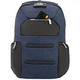 Рюкзак шкільний Optima 18.5" USB Anti-Theft унісекс 0.7 кг 16-25 л Синій (O96917-02) - мініатюра 4