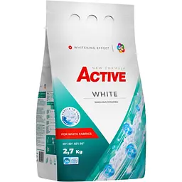 Пральний порошок Active White для білих речей, 2,7 кг (36 циклів)