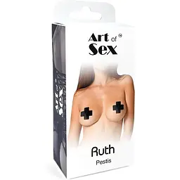 Сексуальні наклейки на груди Art of Sex - Ruth, чорний - мініатюра 4