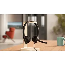 Навушники Logitech гарнітура спеціалізована H570e Corded Stereo USB-C (981-001431) чорна - мініатюра 7
