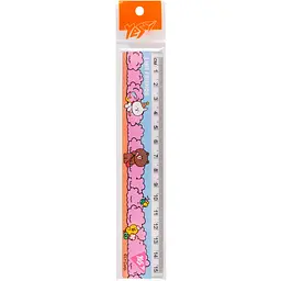 Лінійка Yes Line Friends 15 см рожева (370656) - мініатюра 2