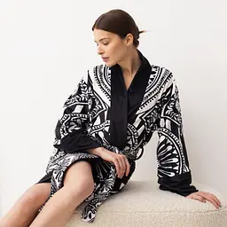Кімоно жіноче з плюшевого велюру Kimono Noire 18130 M - мініатюра 5