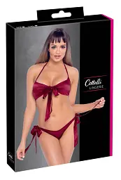 Комплект Cottelli Lingerie Bra and Briefs S/M червоний - мініатюра 7