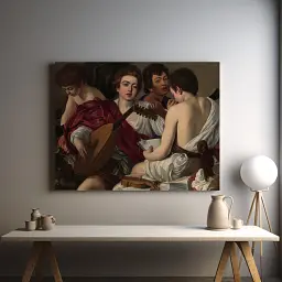 Інтер'єрна картина Музики (Концерт), Караваджо, Caravaggio, репродукція картини, 60×80 см (id7010) - мініатюра 3