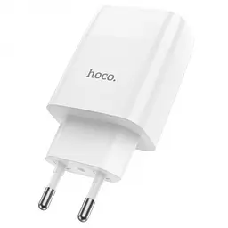 Зарядний пристрій 220 В 2 USB з кабелем USB Hoco з екраном - мініатюра 4