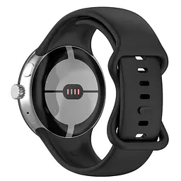 Силіконовий ремінець на смарт годинник Google Pixel Watch 3 45mm/4 45mm, Silicone, black, зі зручною застібкою, на фітнес браслет, ArmorStandart (ARM84019) - мініатюра 2