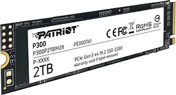 Накопичувач SSD Patriot P300 M.2 2280 NVMe PCIe 3.0 x4 3D TLC 2TB (P300P2TBM28)