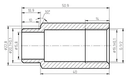Подовжувач Karro KR3209 1/2" ВЗ 40 мм хромована латунь 30412 - мініатюра 6