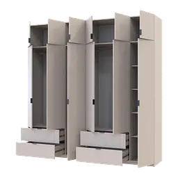 Розпашна Шафа для одягу Doros Лукас Кашемір 3+3 ДСП 240х50х240 (42005108) - мініатюра 2