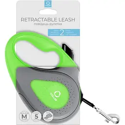 Повідець-рулетка для собак Collar, M, до 25 кг, 5 м, салатовий - мініатюра 2