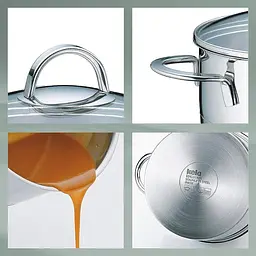 Каструля з кришкою Kela Cailin 24 см 6 л сіра (00000017555) - мініатюра 4